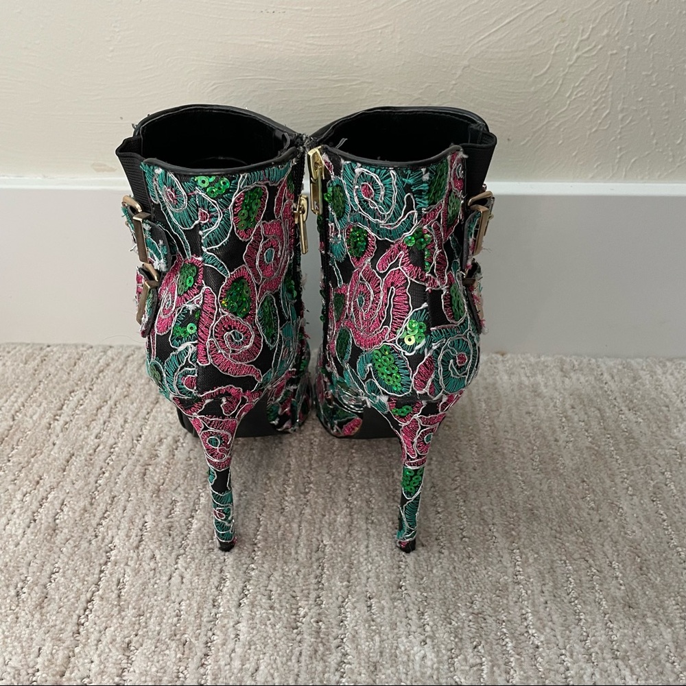 Sequin Embroided Booties - Picture 7 of 7